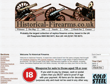 Tablet Screenshot of historical-firearms.co.uk
